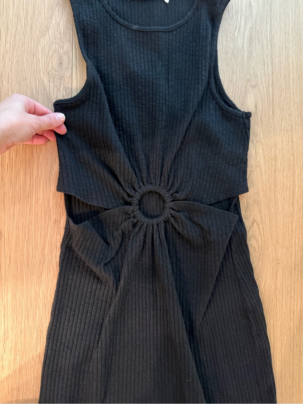 Project Social T sz large black rib dress